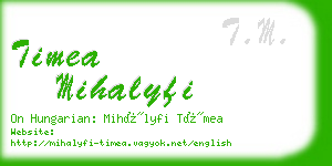 timea mihalyfi business card